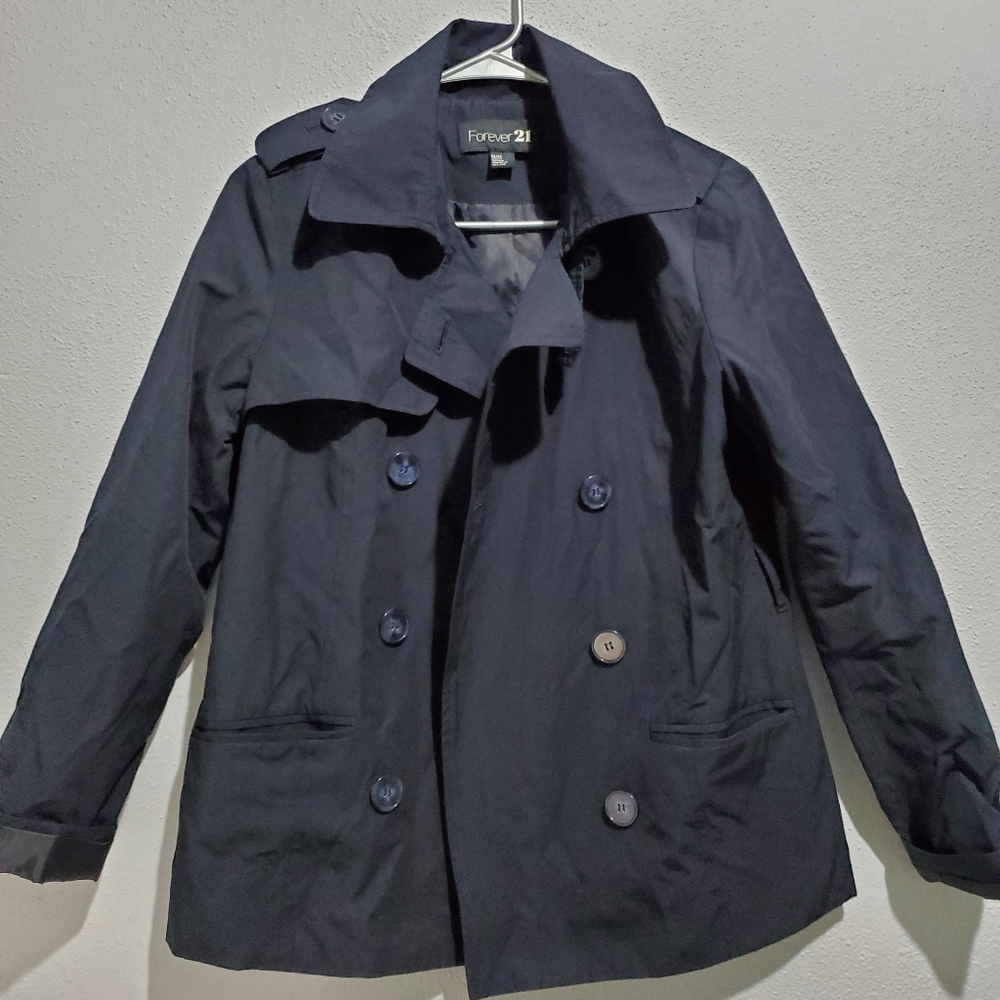 Black rain trench coat